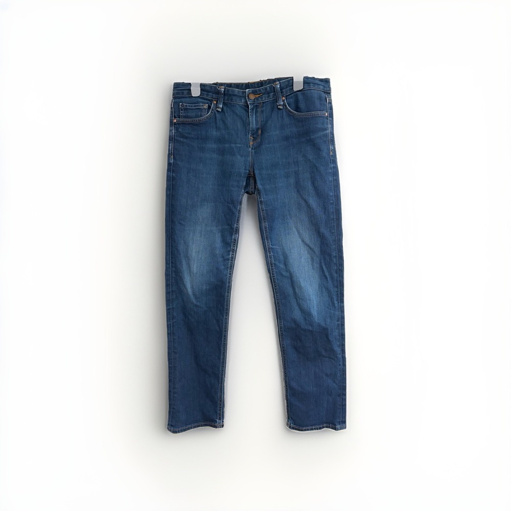 GAP 1969 Women's Real Straight Jeans Size 31R Medium Wash Stretch Denim F188